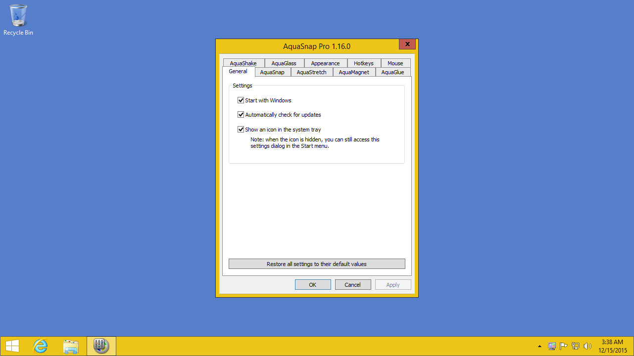 AquaSnap Window Manager official in-game screenshot 1