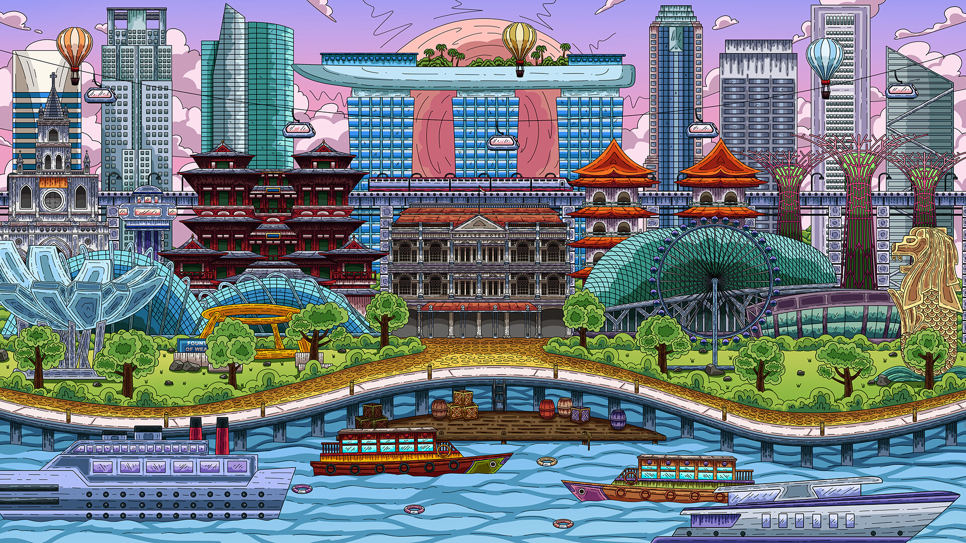 100 Singapore Cats - Artbook official in-game screenshot 1