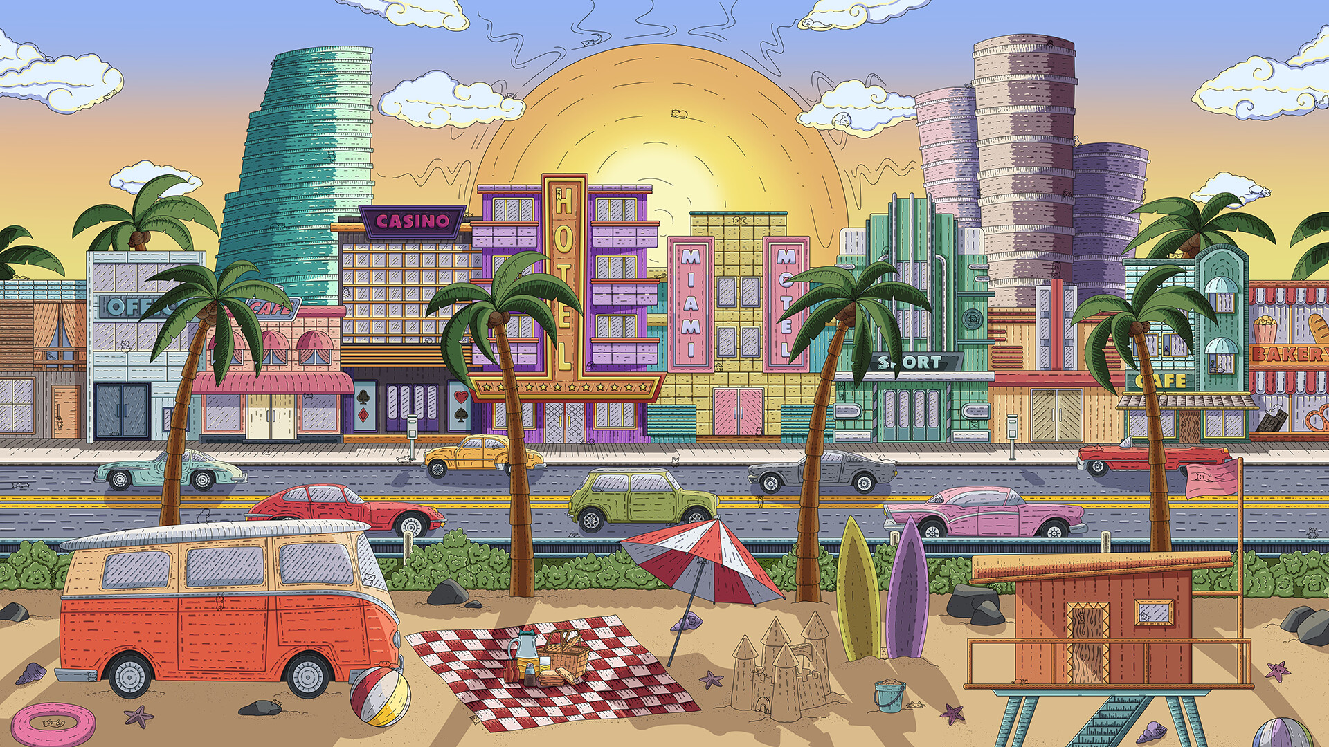 100 Miami Cats - Artbook official in-game screenshot 1