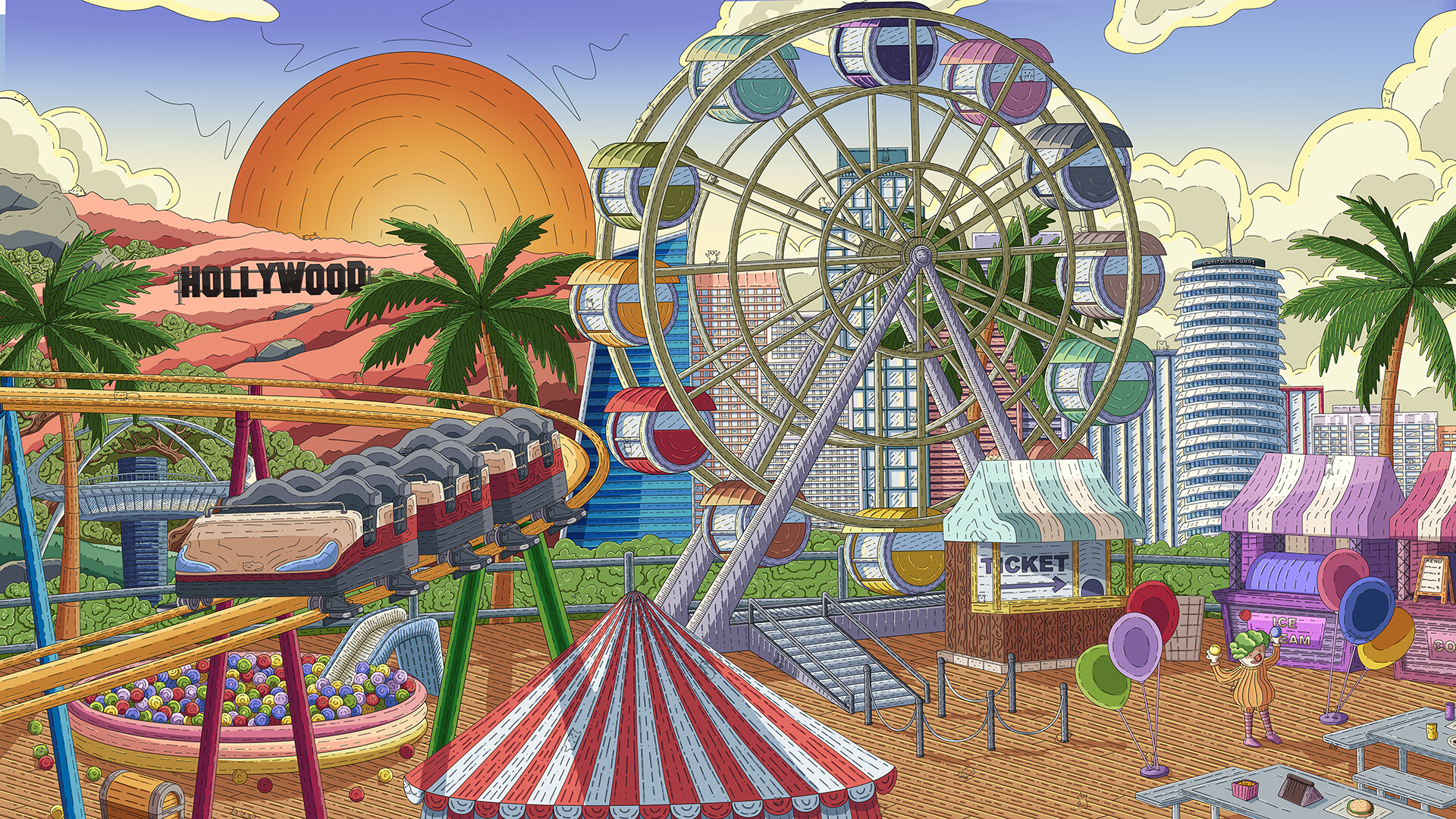 100 Los Angeles Cats - Artbook official in-game screenshot 1
