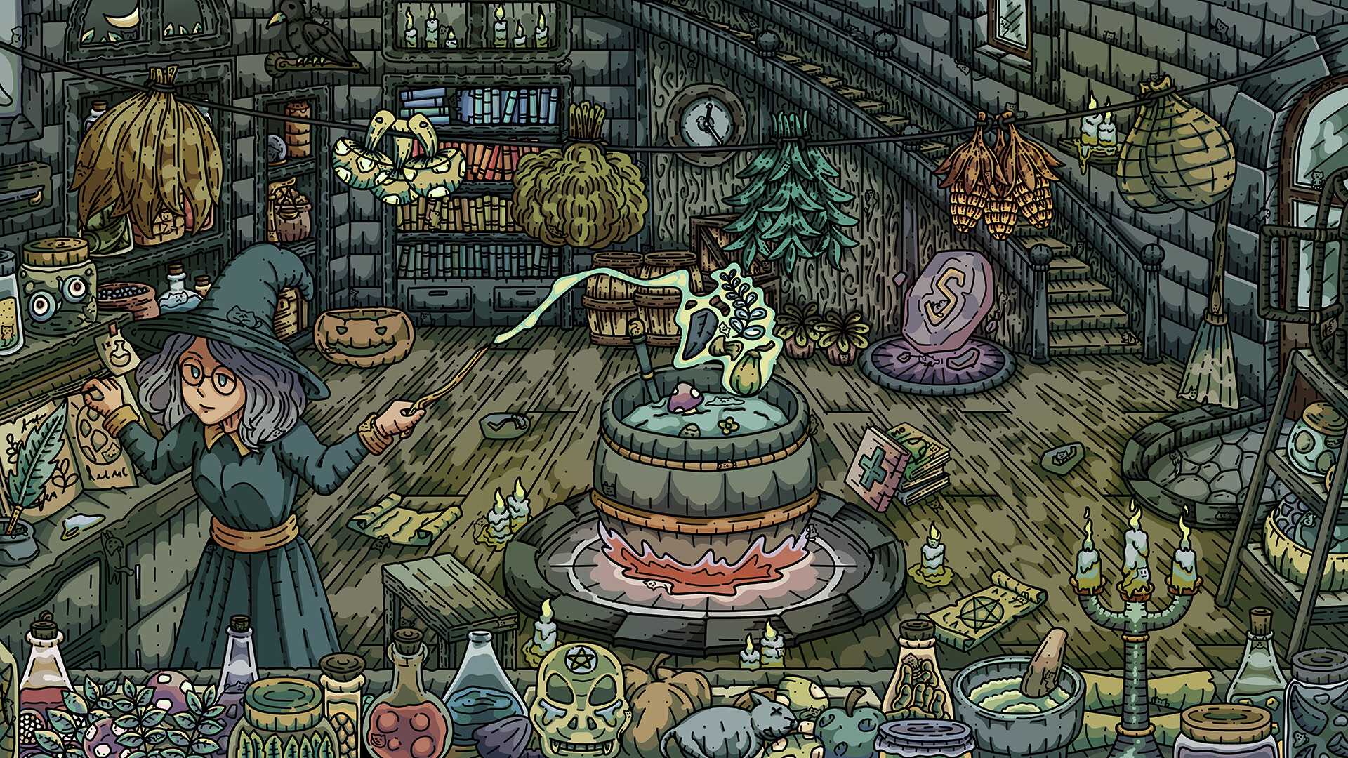100 Witch Cats - Artbook official in-game screenshot 1