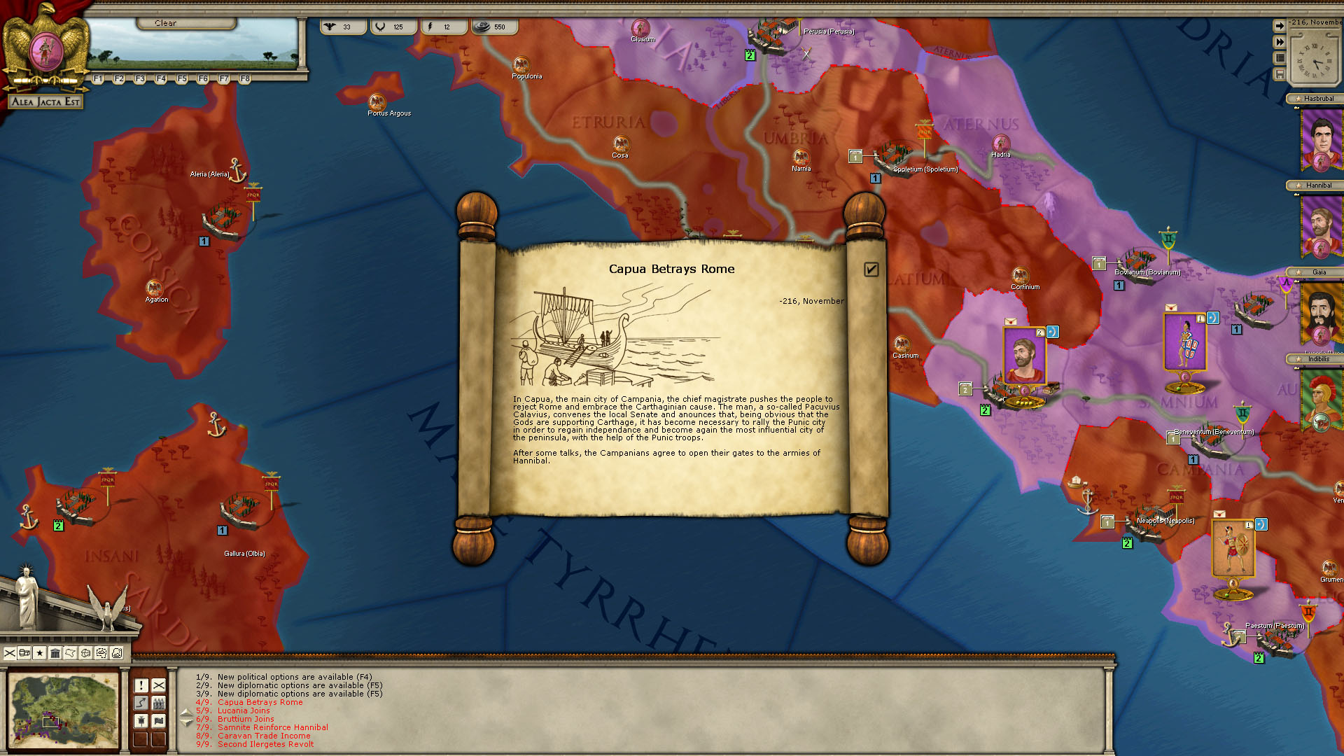 Alea Jacta Est: Hannibal Terror of Rome official in-game screenshot 1
