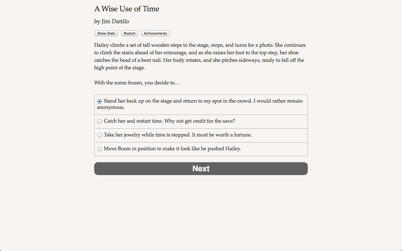 A Wise Use of Time official in-game screenshot 1