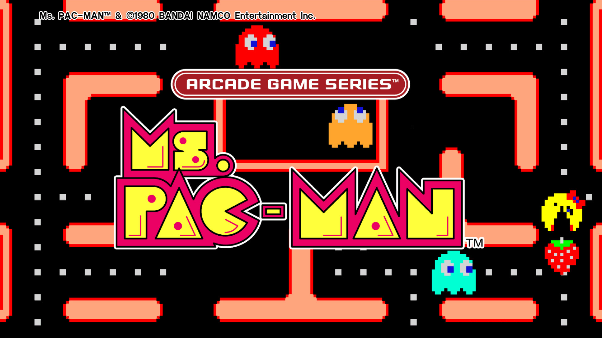 ARCADE GAME SERIES: Ms. PAC-MAN official in-game screenshot 1