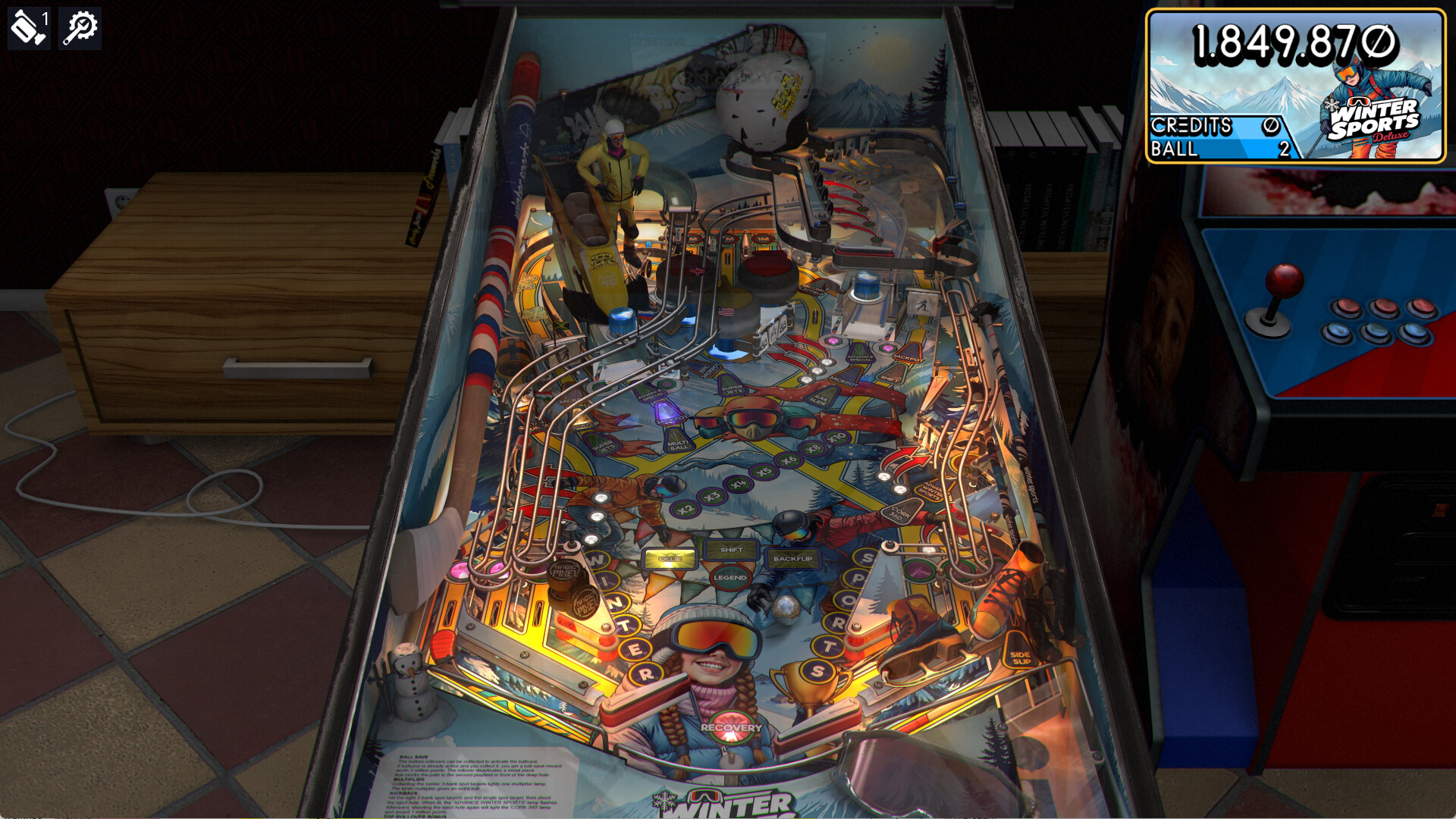 Zaccaria Pinball - Winter Sports Deluxe Pinball Table official in-game screenshot 1