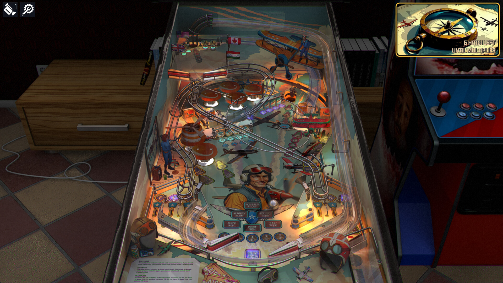 Zaccaria Pinball - Aerobatics Deluxe Pinball Table official in-game screenshot 1