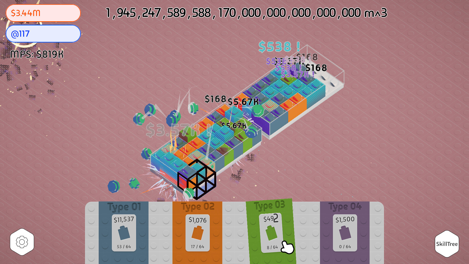 An Incremental Game About Placing Blocks official in-game screenshot 1