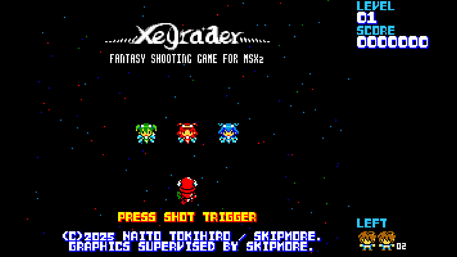 XeGrader for MSX2 mode official in-game screenshot 1