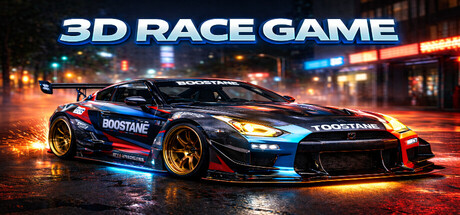 3D race game cover artwork