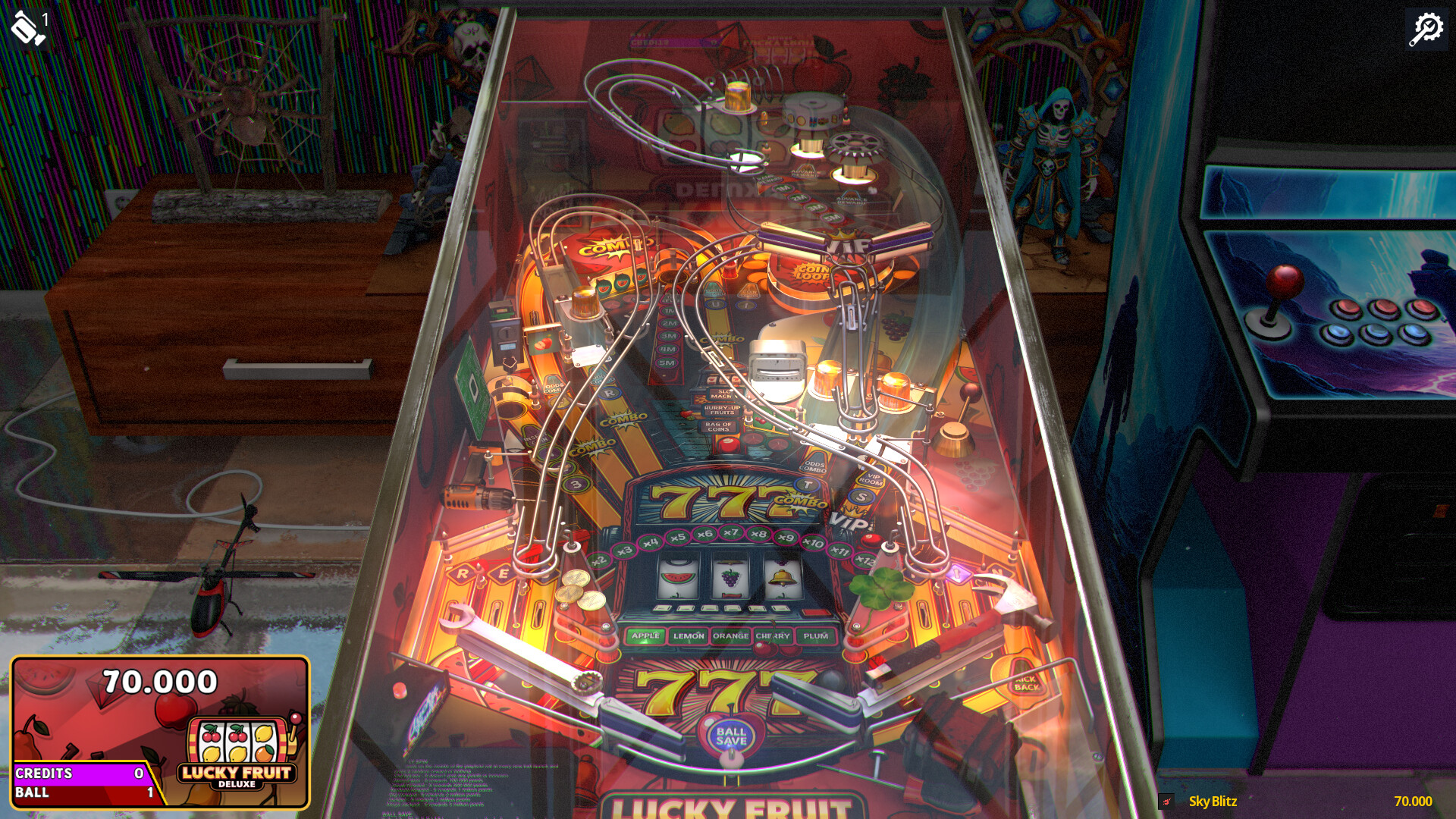 Zaccaria Pinball - Lucky Fruit Deluxe Pinball Table official in-game screenshot 1
