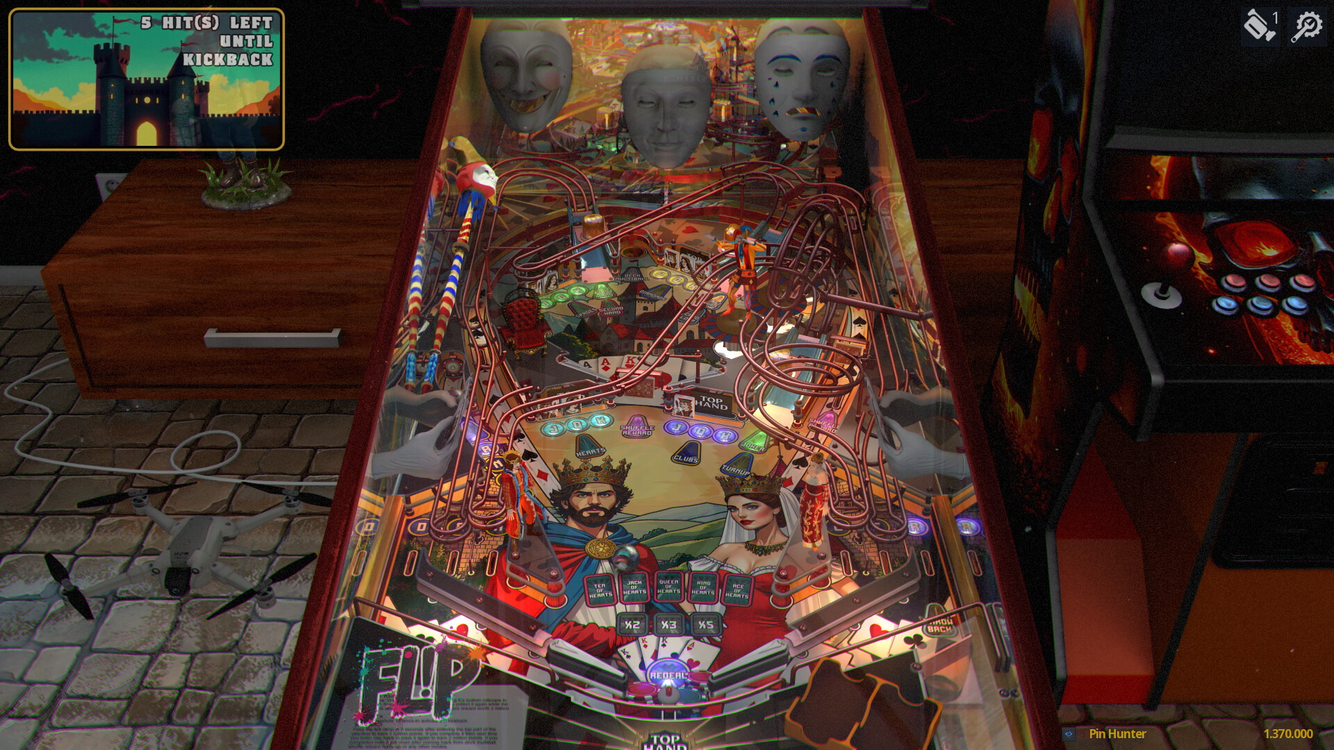Zaccaria Pinball - Top Hand Deluxe Pinball Table official in-game screenshot 1