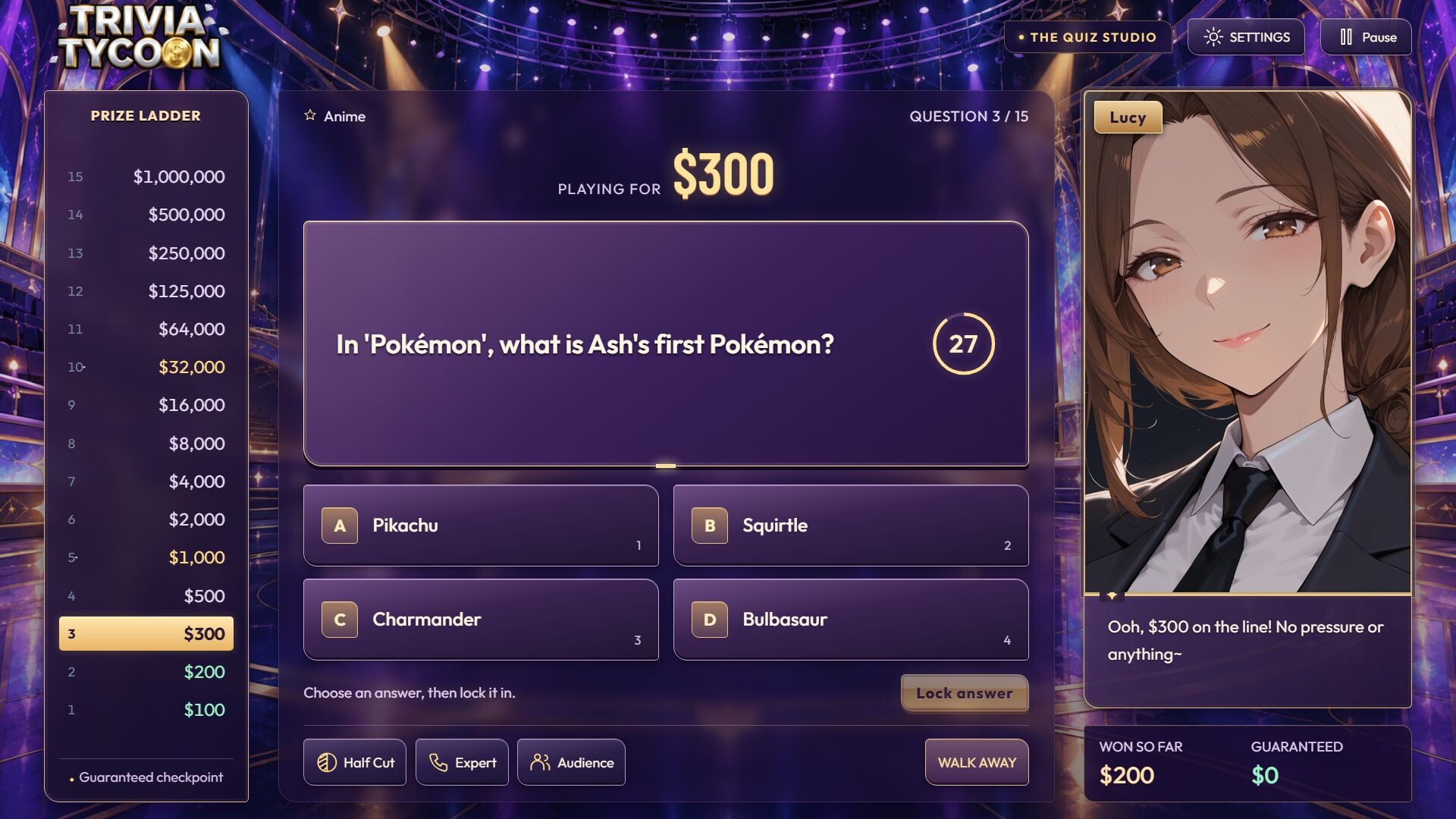 Who Wants To Be A Billionaire official in-game screenshot 1