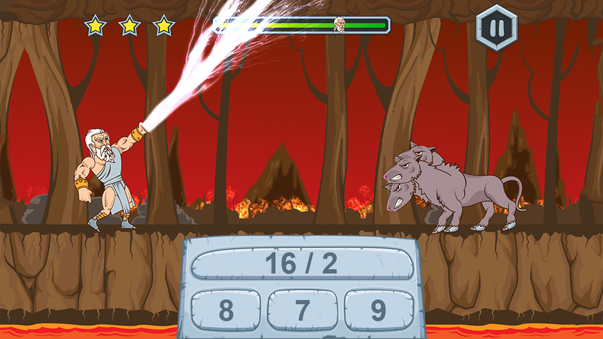 Zeus vs Monsters - Math Game for kids official in-game screenshot 1