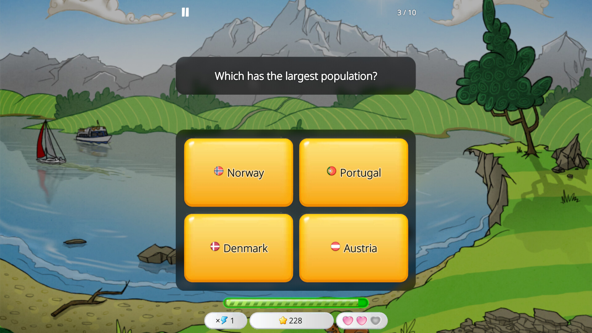 World Capitals Quizzer - Compare official in-game screenshot 1