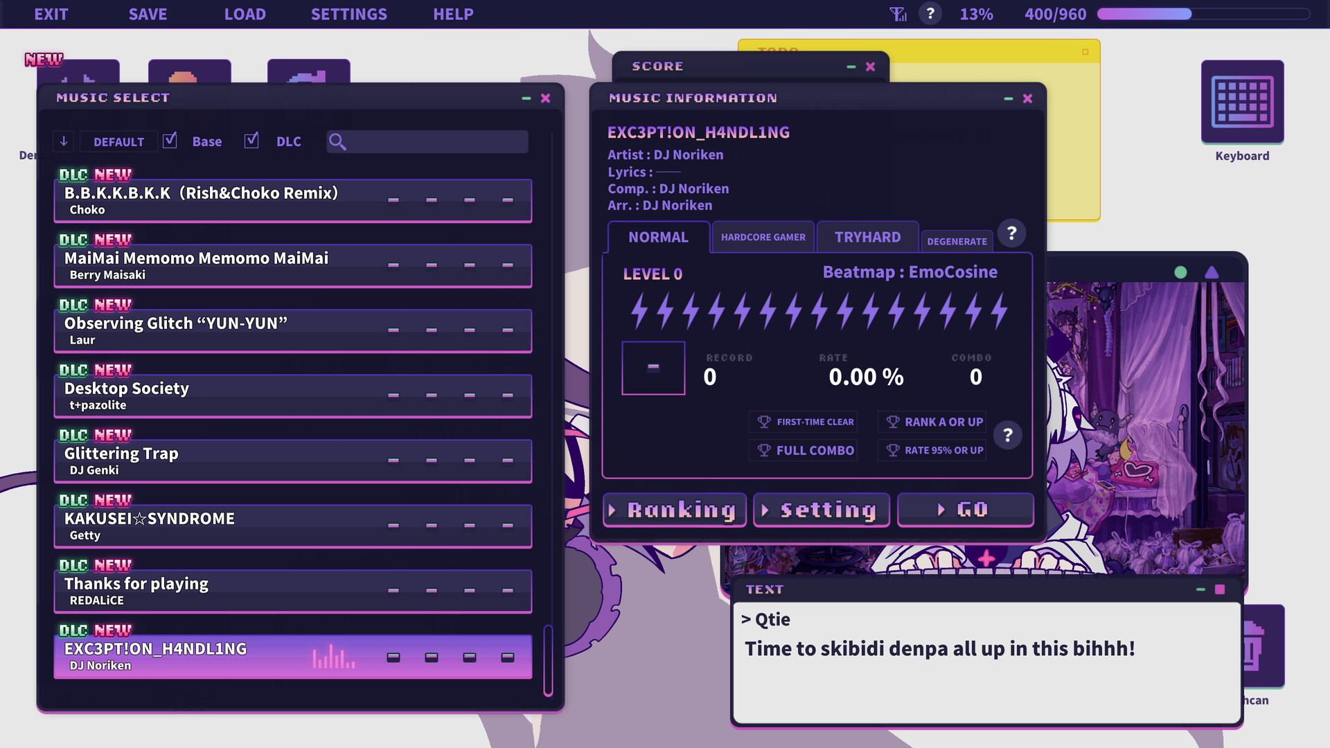 Yunyun Syndrome!? Rhythm Psychosis - Extra Pack feat. HARDCORE TANO*C BGM official in-game screenshot 1