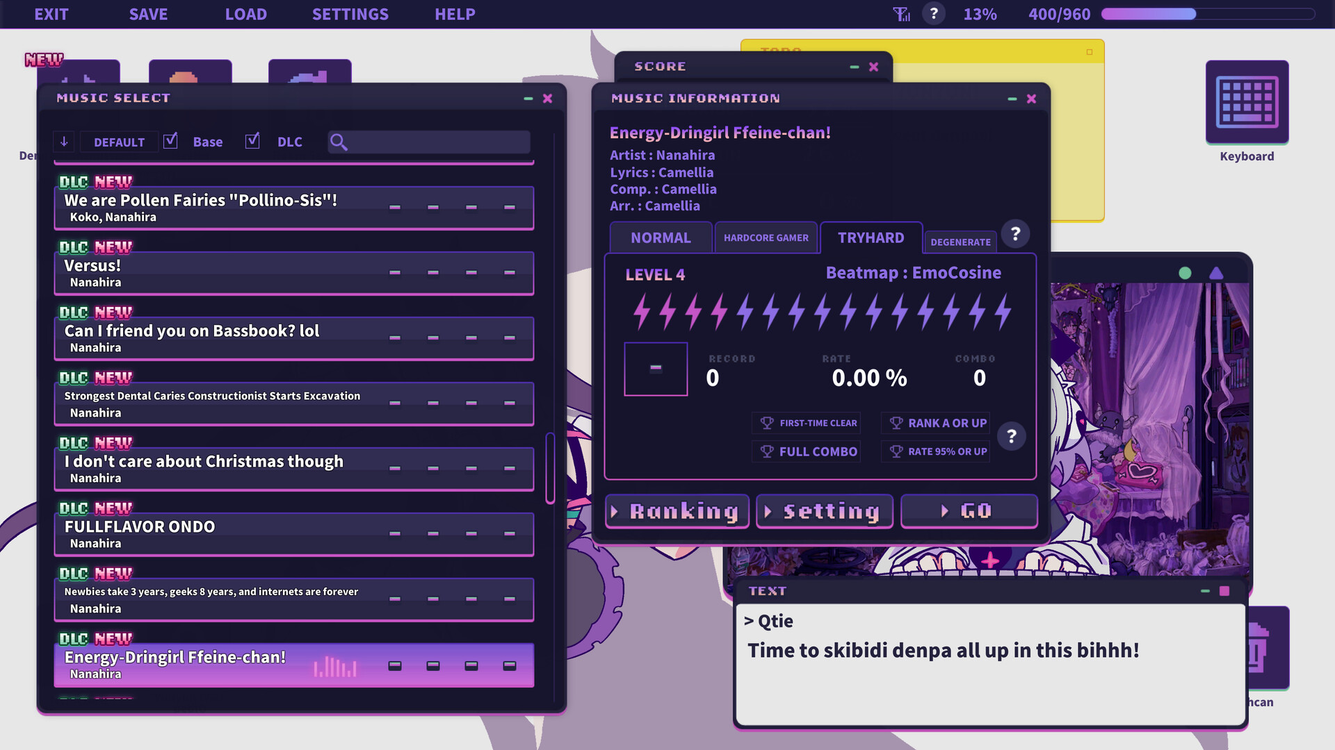 Yunyun Syndrome!? Rhythm Psychosis - Extra Song Pack feat. Nanahira official in-game screenshot 1