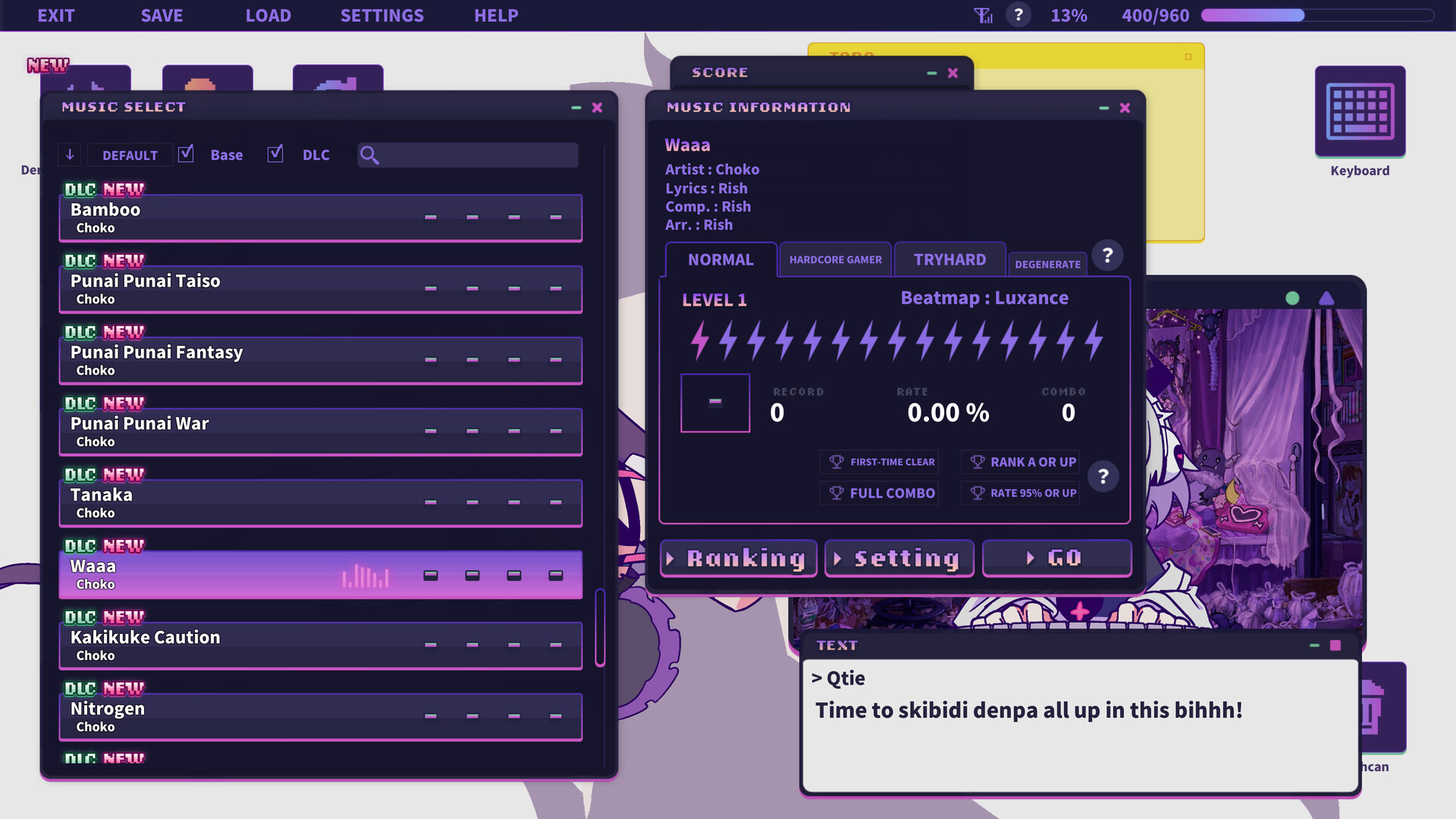 Yunyun Syndrome!? Rhythm Psychosis - Extra Song Pack feat. Rish official in-game screenshot 1