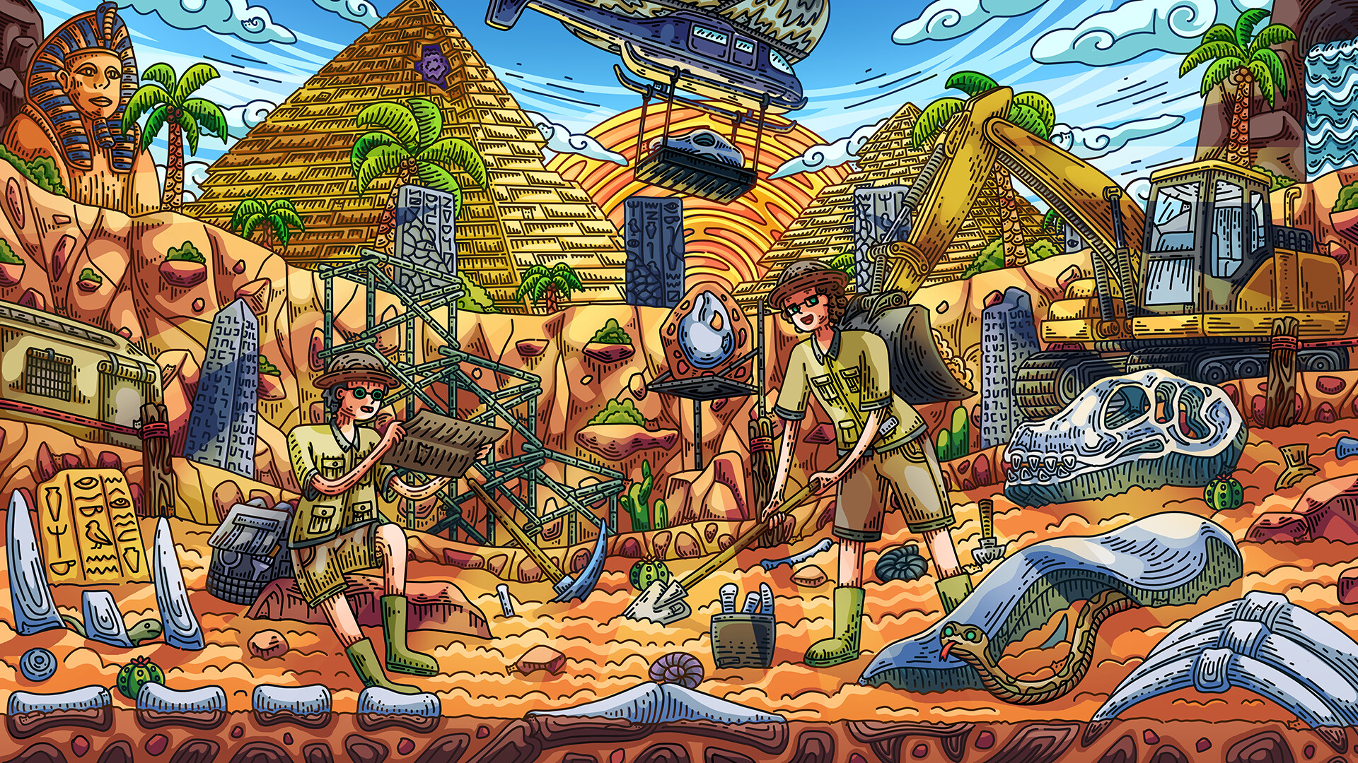 100 Archeology Cats - Artbook official in-game screenshot 1
