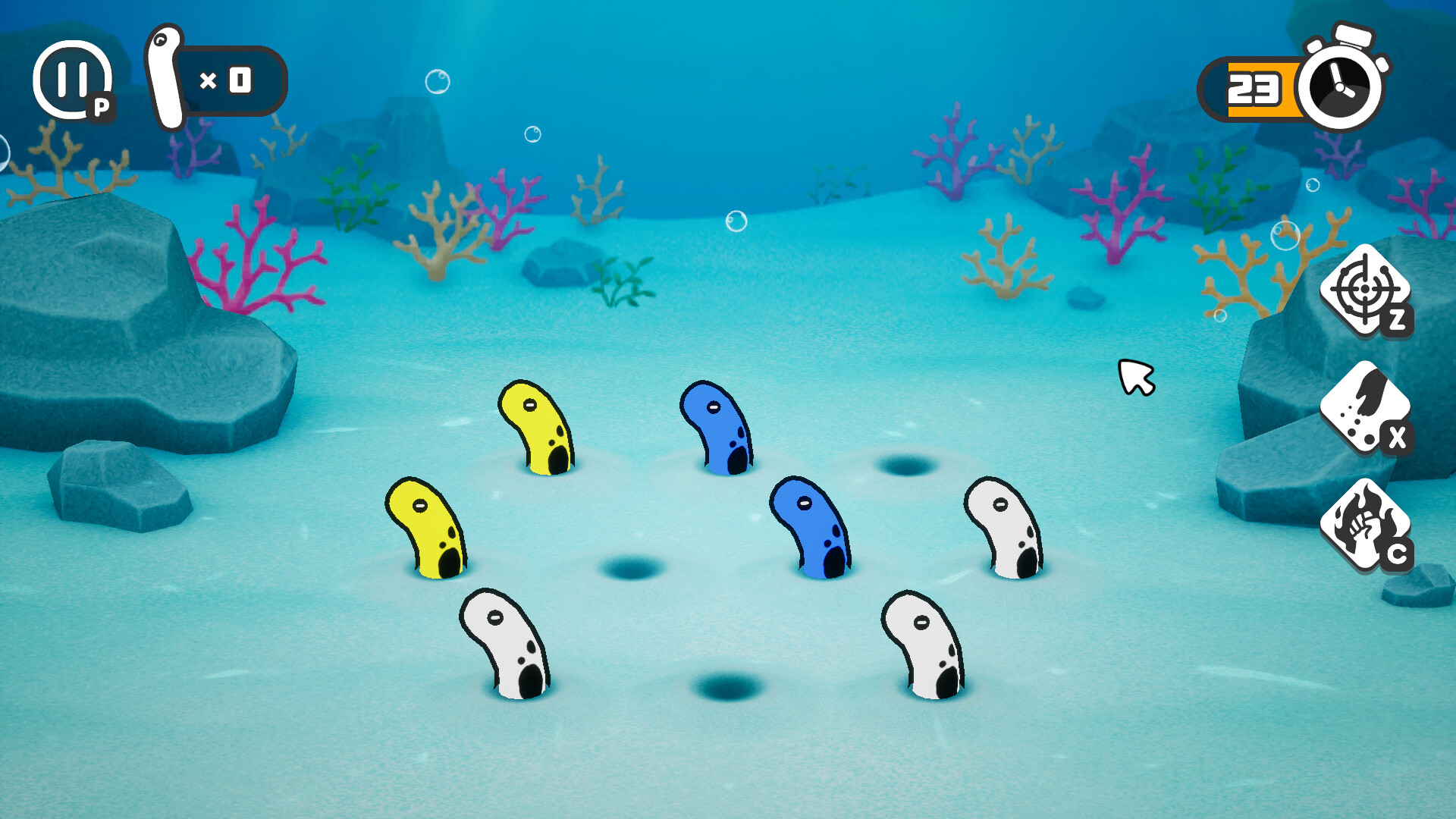 にょきにょき スポッとチンアナゴ official in-game screenshot 1