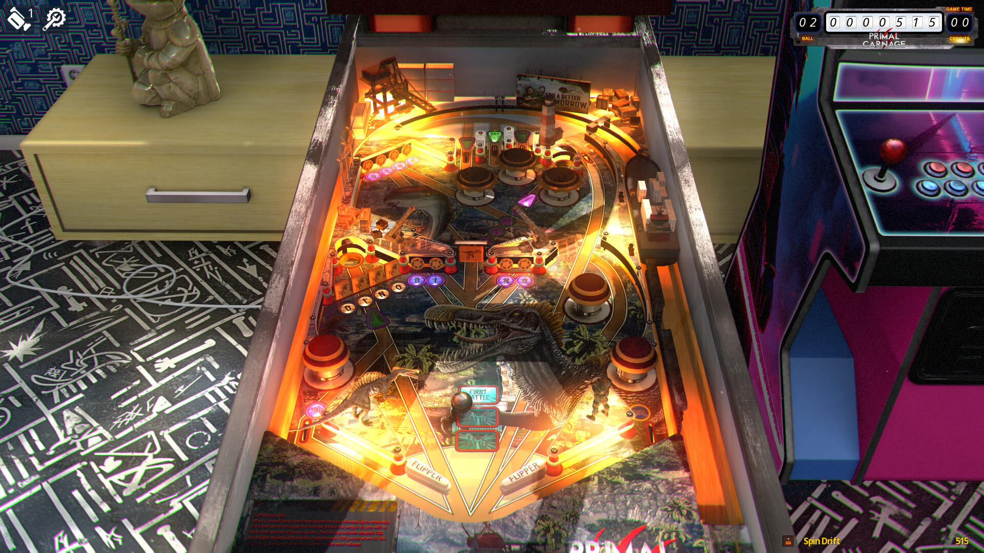 Zaccaria Pinball - Primal Carnage Table Pack 2 official in-game screenshot 1