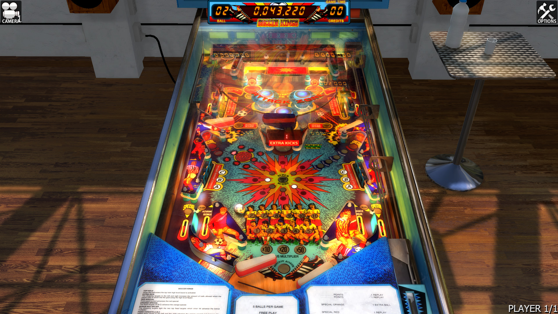Zaccaria Pinball - Soccer Kings Table official in-game screenshot 1