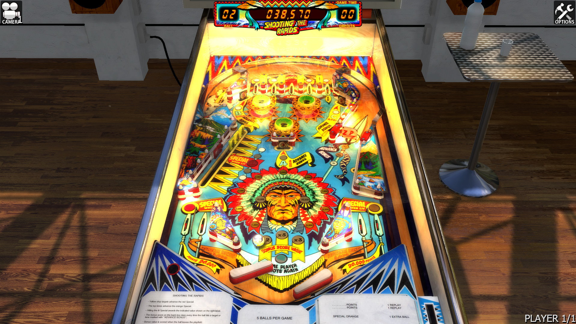 Zaccaria Pinball - Shooting The Rapids Table official in-game screenshot 1