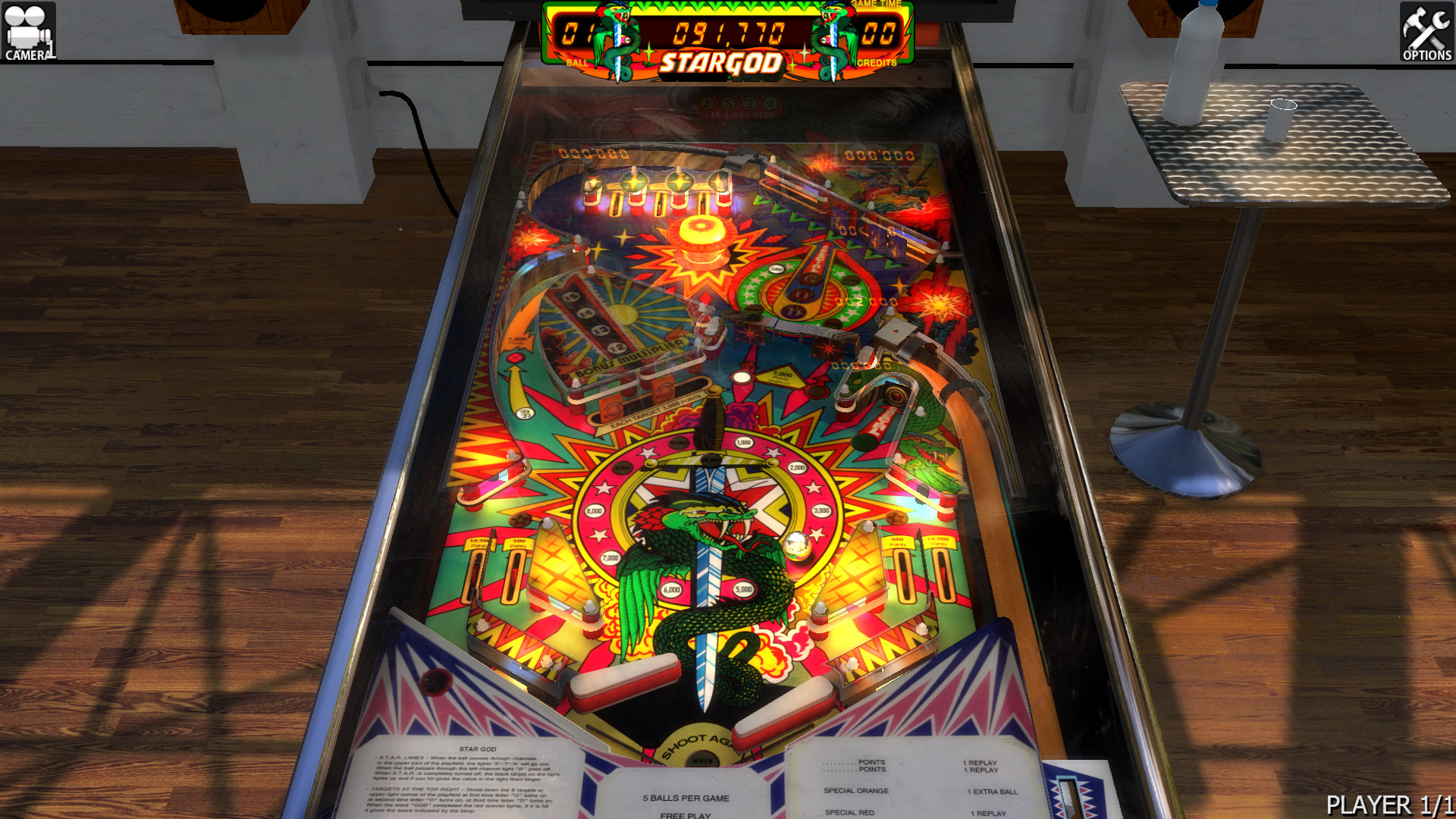 Zaccaria Pinball - Star God Table official in-game screenshot 1