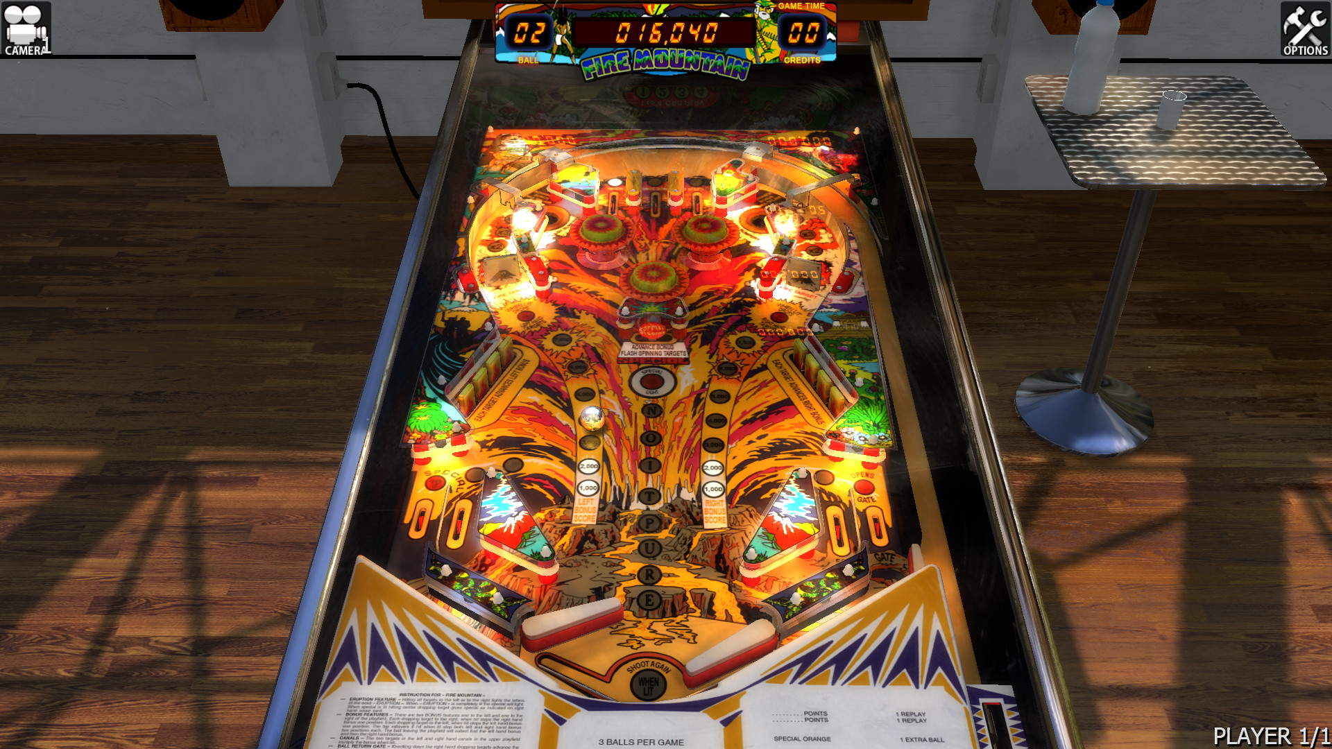 Zaccaria Pinball - Fire Mountain Table official in-game screenshot 1