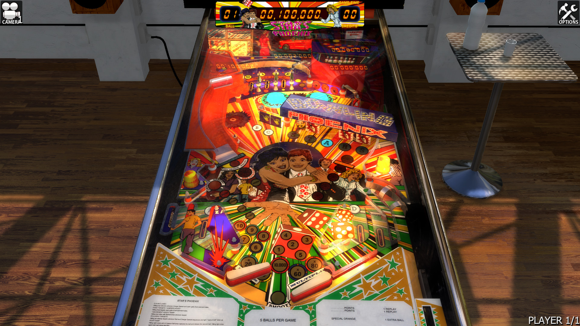 Zaccaria Pinball - Star's Phoenix Table official in-game screenshot 1