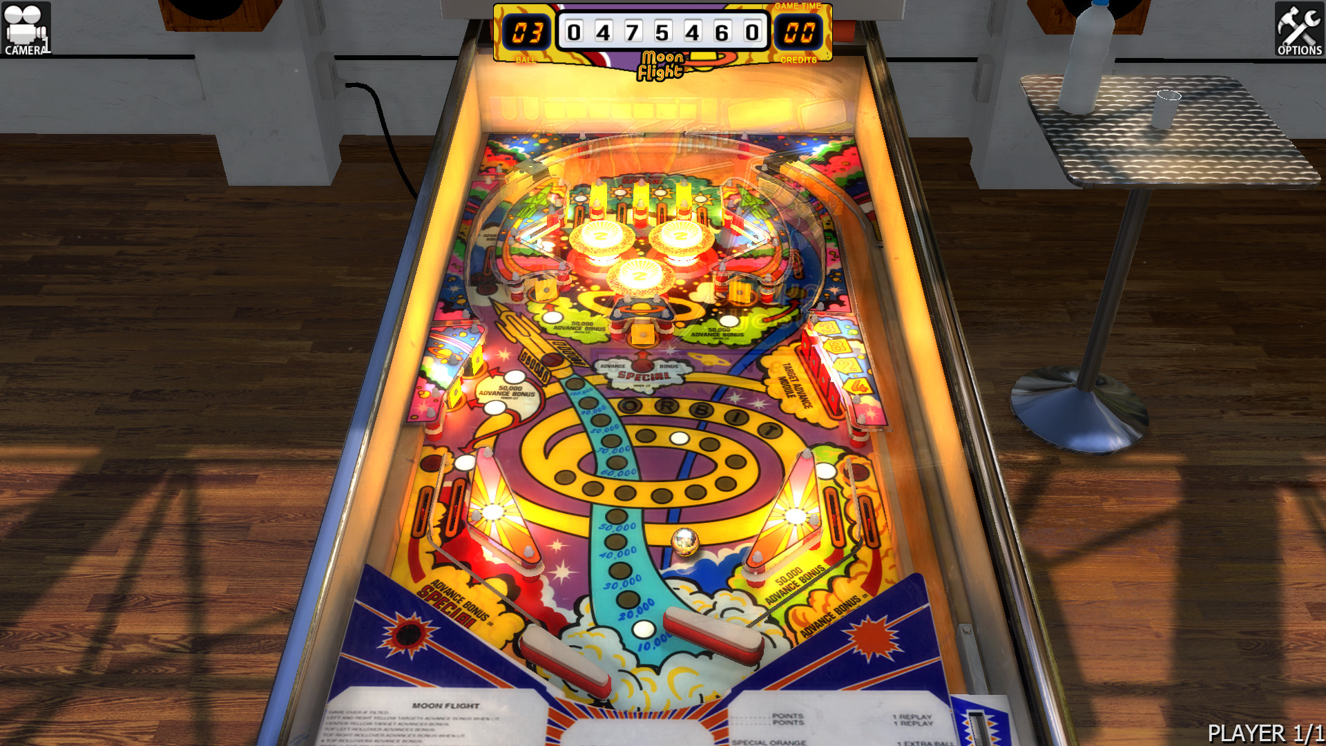 Zaccaria Pinball - Moon Flight Table official in-game screenshot 1