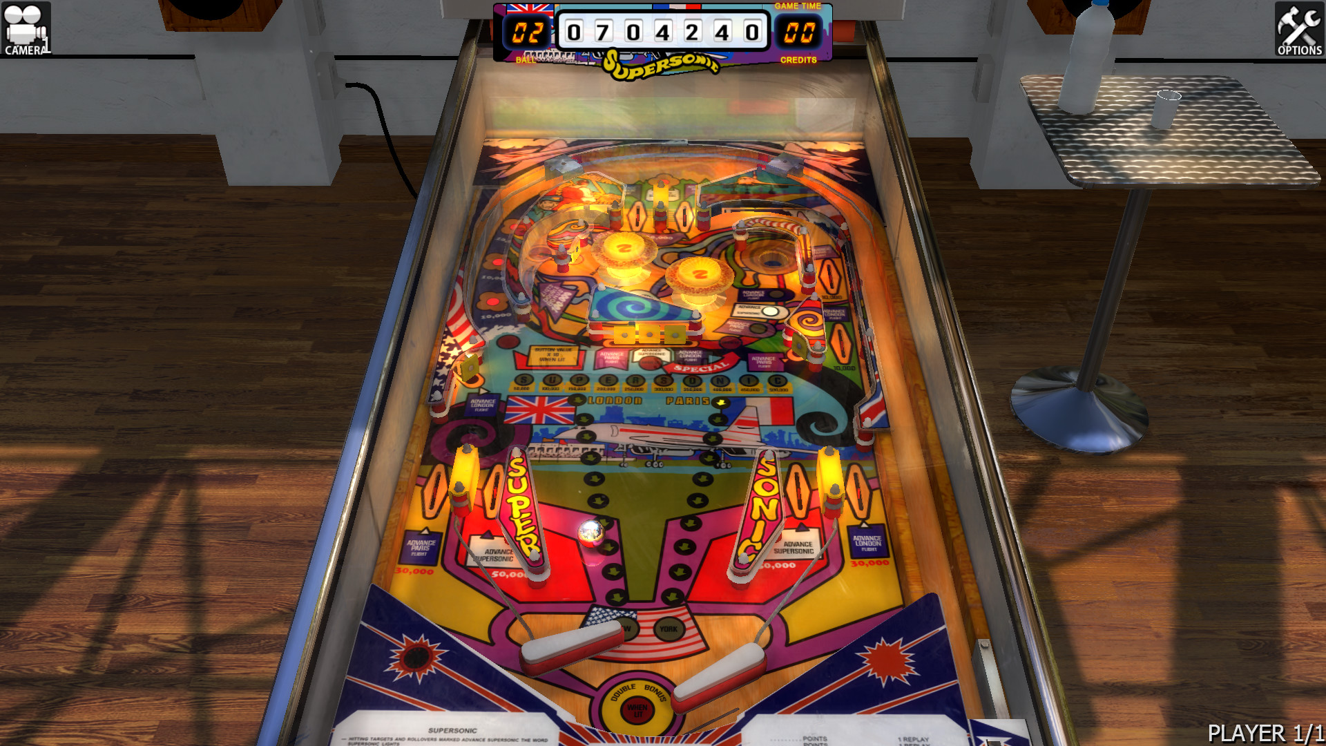 Zaccaria Pinball - Supersonic Table official in-game screenshot 1