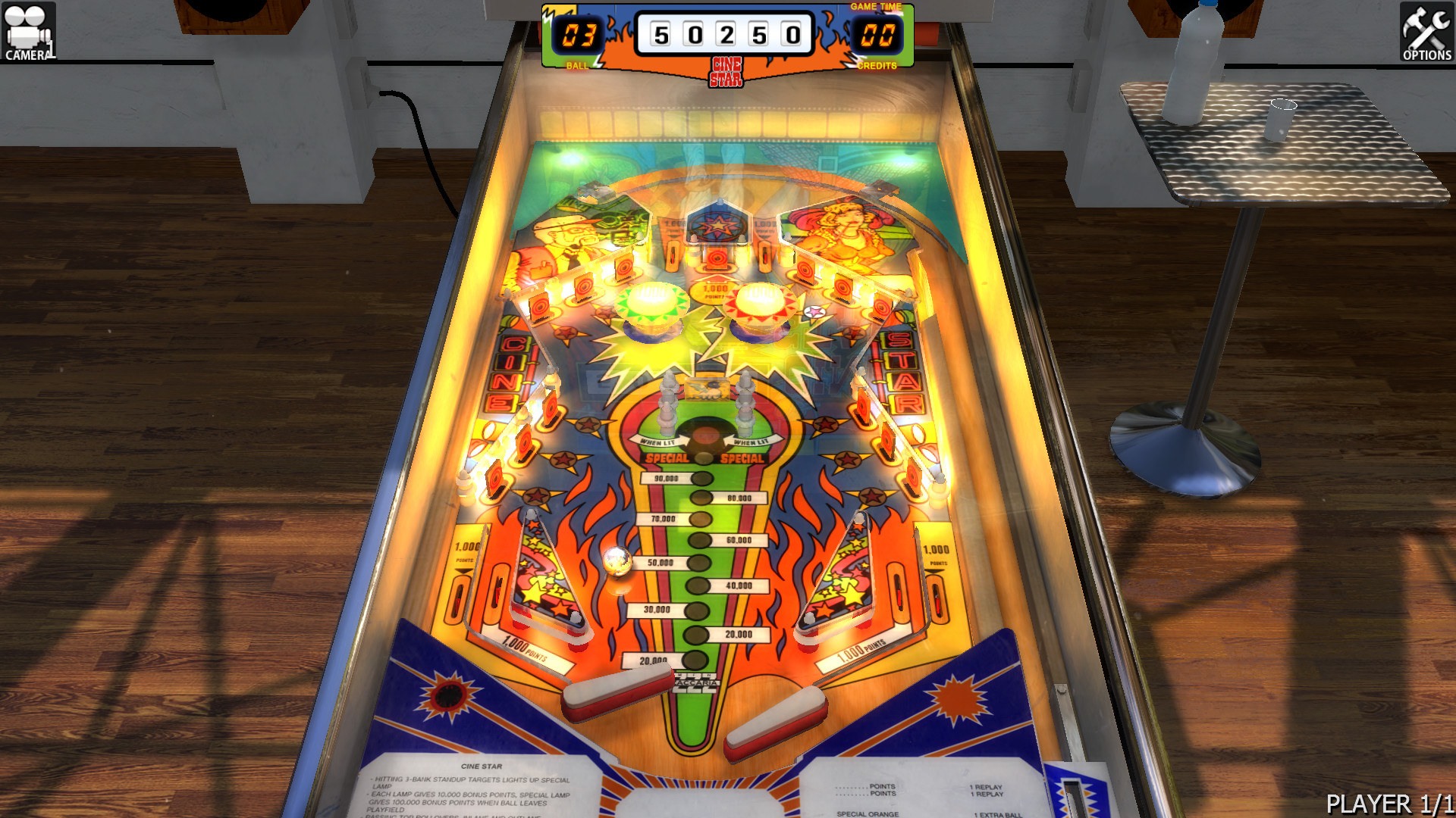 Zaccaria Pinball - Cine Star Table official in-game screenshot 1
