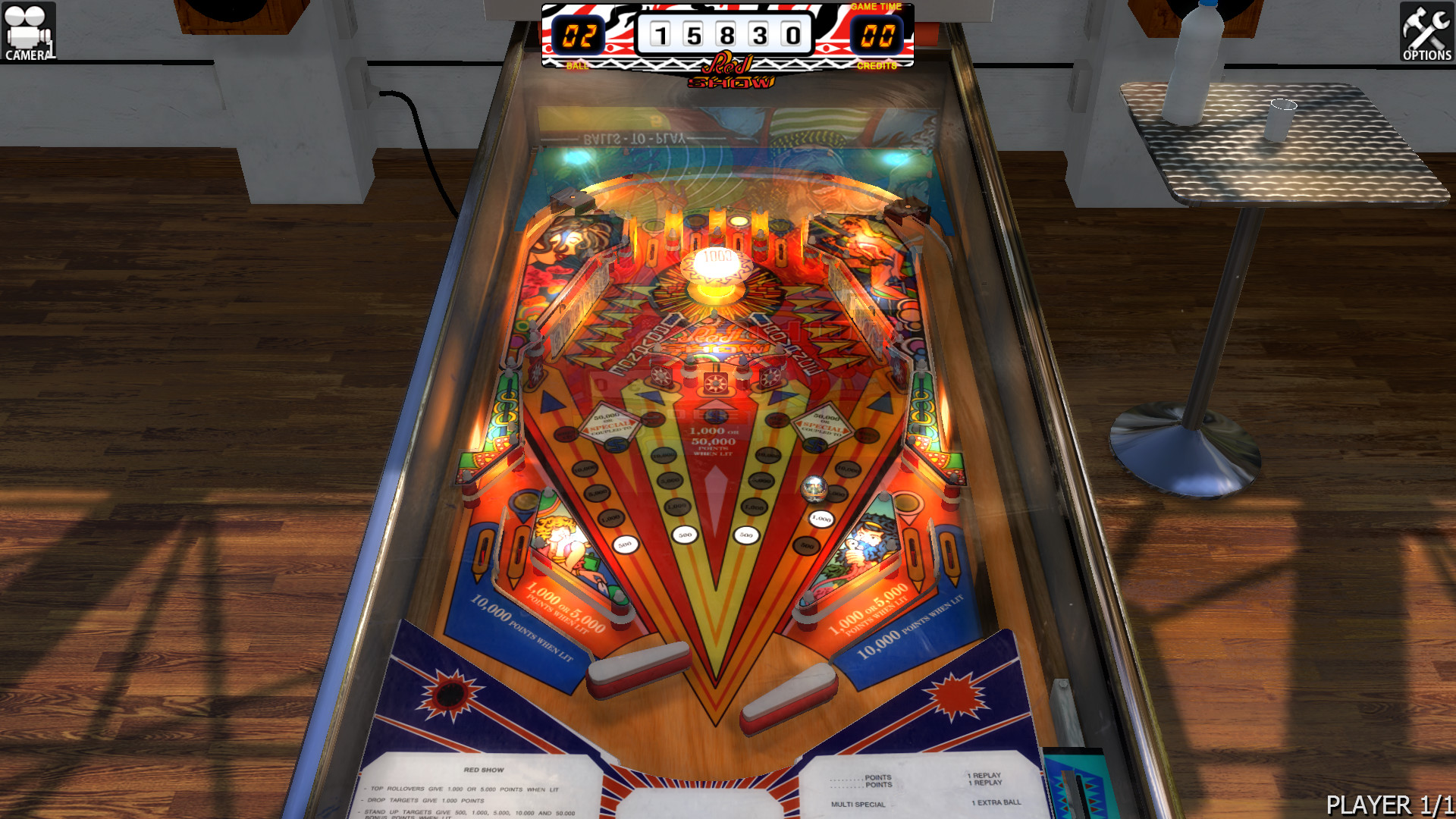 Zaccaria Pinball - Red Show Table official in-game screenshot 1