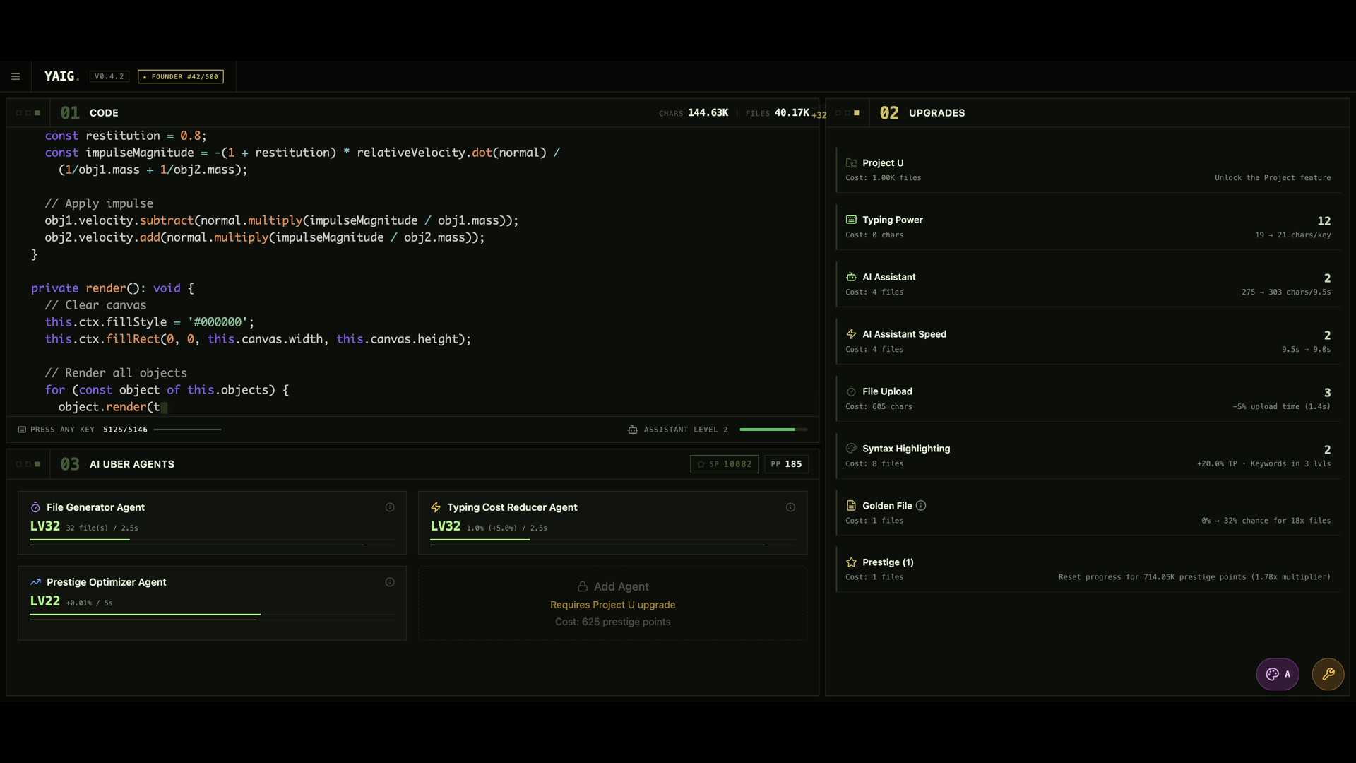 Yet Another Incremental Game (But This Time About Coding) - Theme Pack official in-game screenshot 1