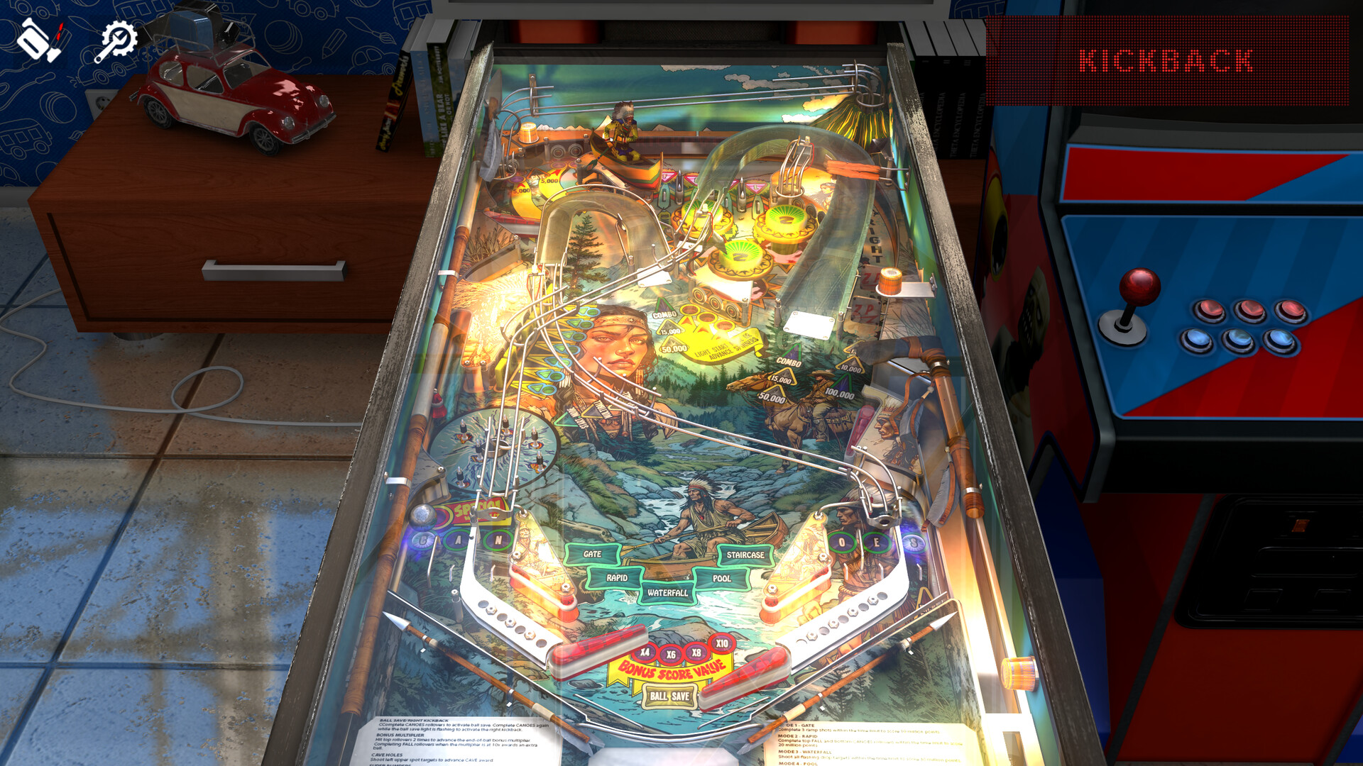 Zaccaria Pinball - Shooting The Rapids 2016 Table official in-game screenshot 1