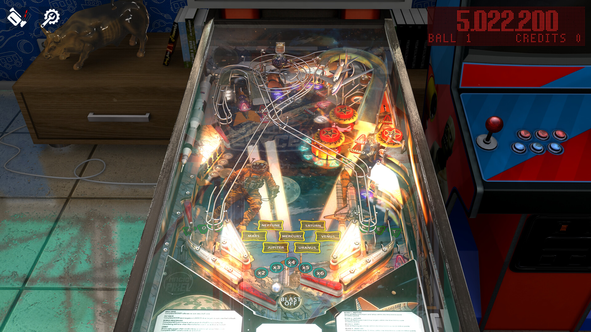 Zaccaria Pinball - Space Shuttle 2016 Table official in-game screenshot 1