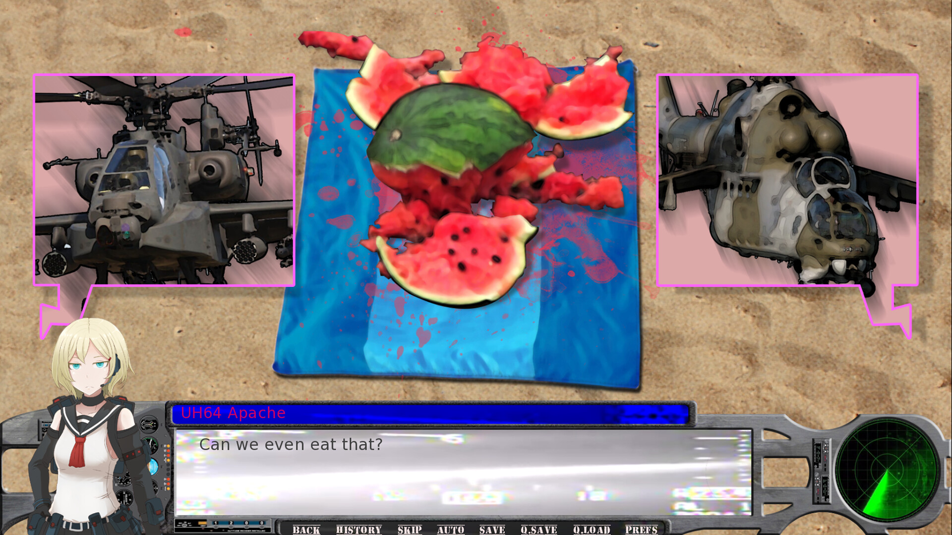 Attack Helicopter Dating Simulator official in-game screenshot 1