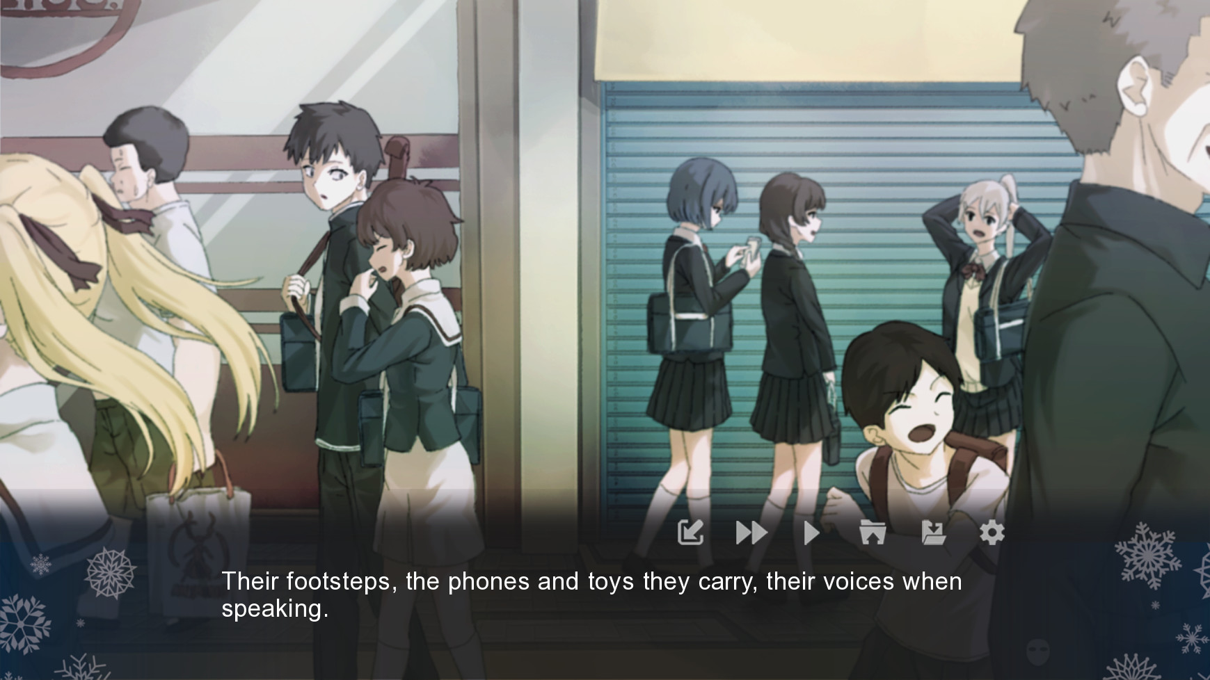 Winter's Empty Mask - Visual novel official in-game screenshot 1