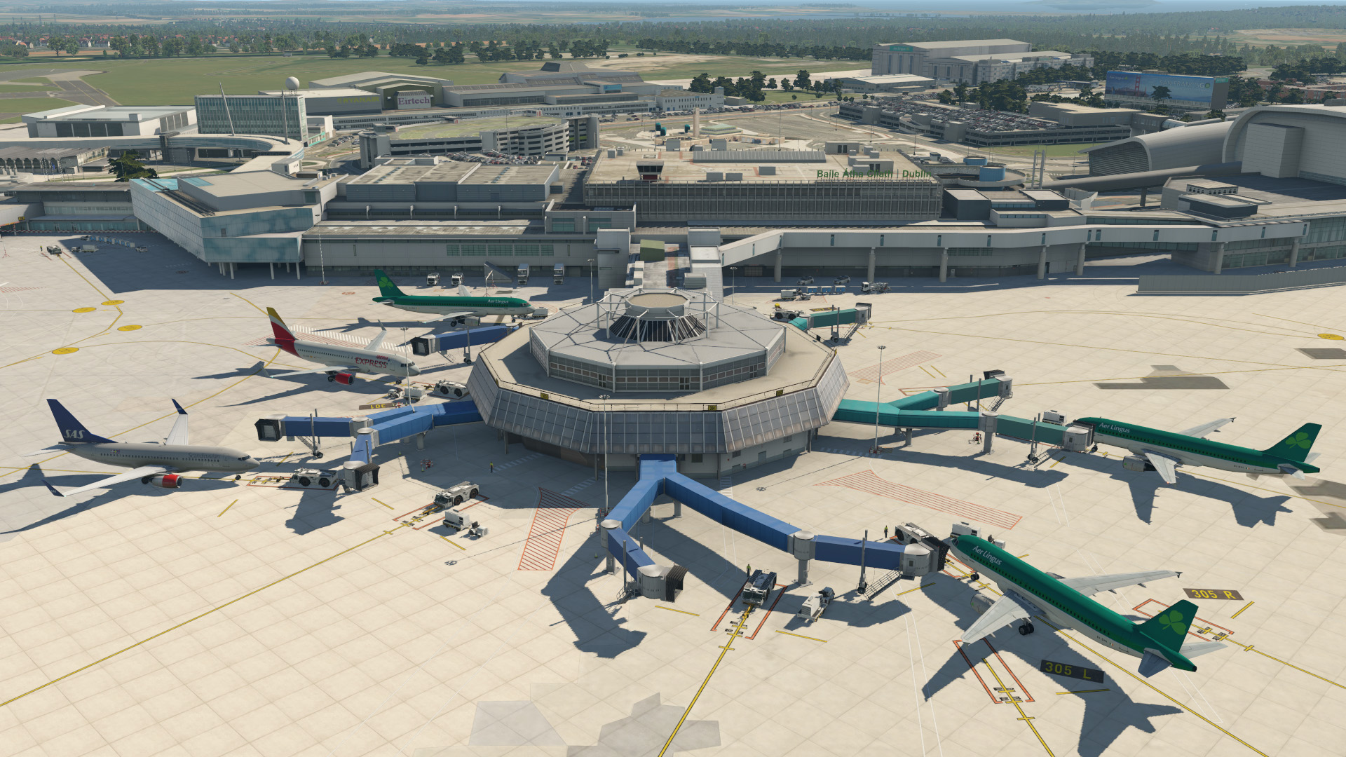 X-Plane 11 - Add-on: Aerosoft - Airport Dublin V2.0 official in-game screenshot 1