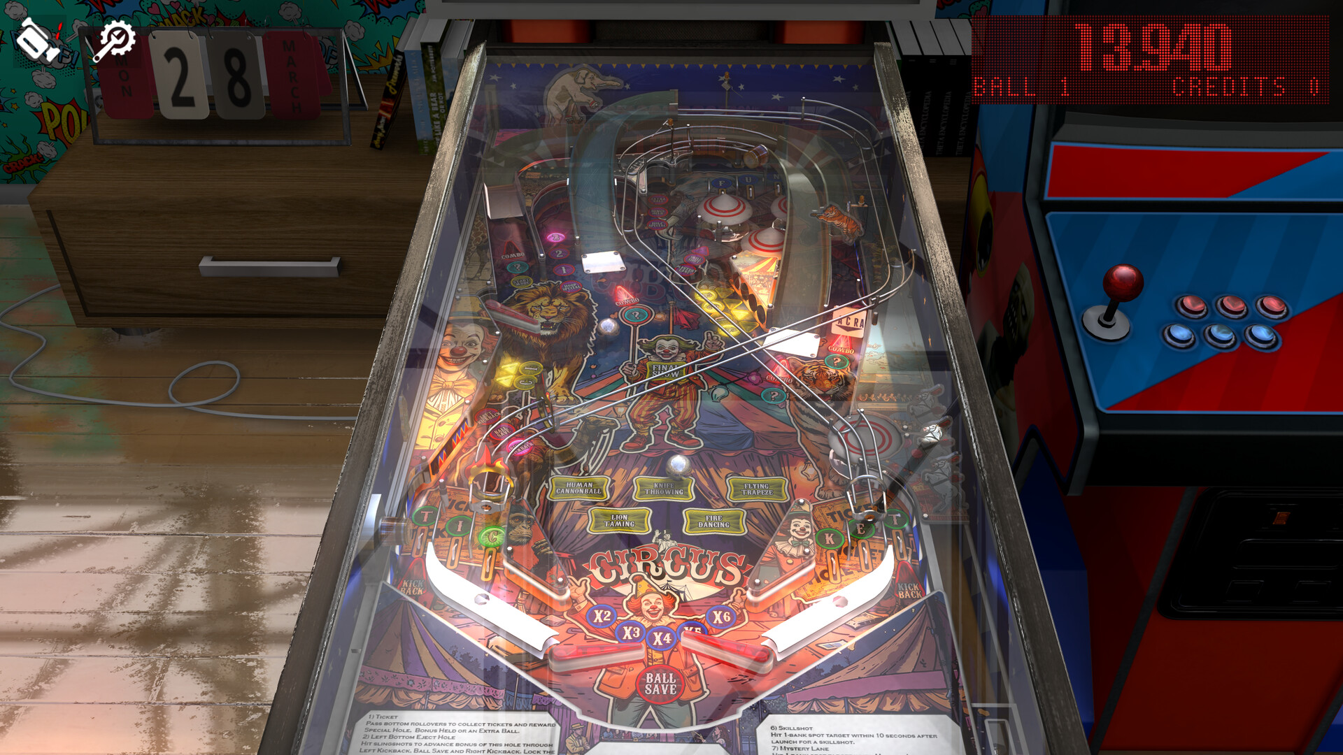 Zaccaria Pinball - Circus 2017 Table official in-game screenshot 1