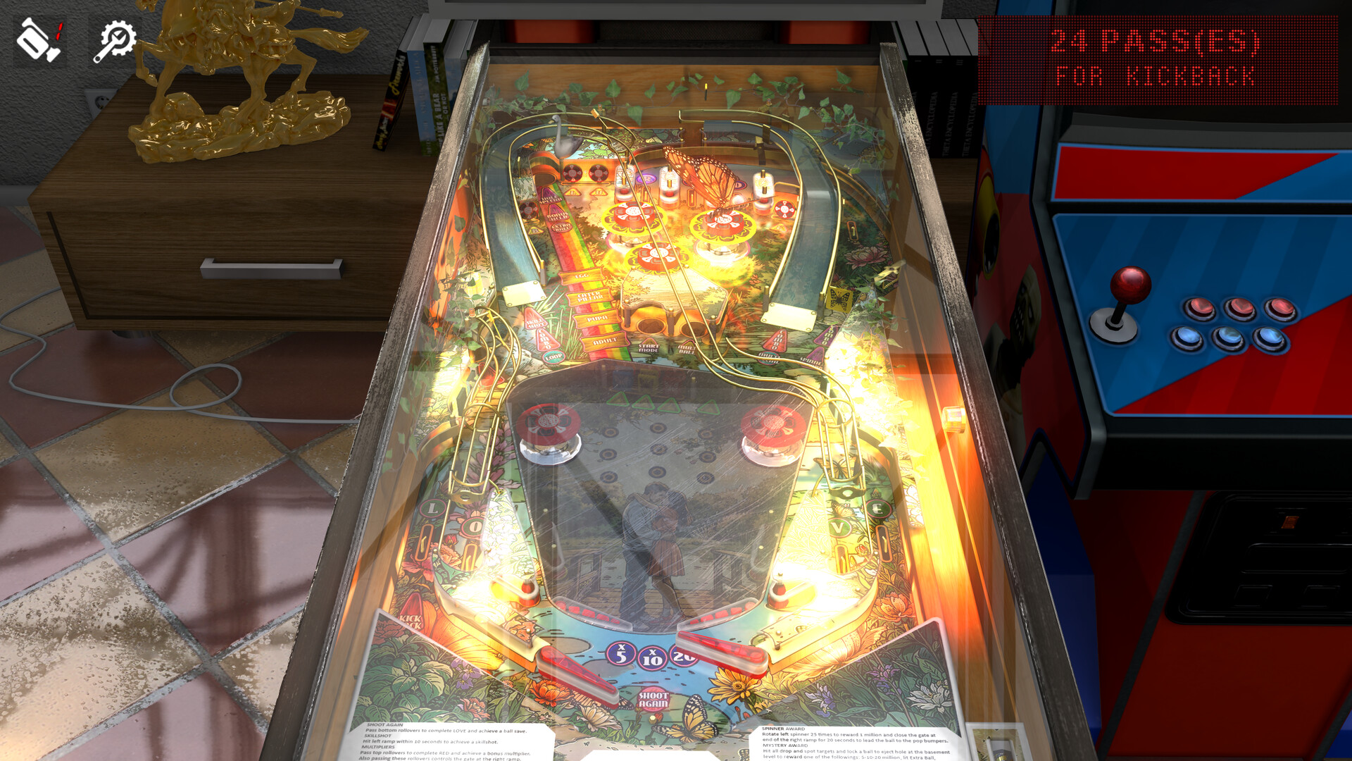 Zaccaria Pinball - Farfalla 2017 Table official in-game screenshot 1