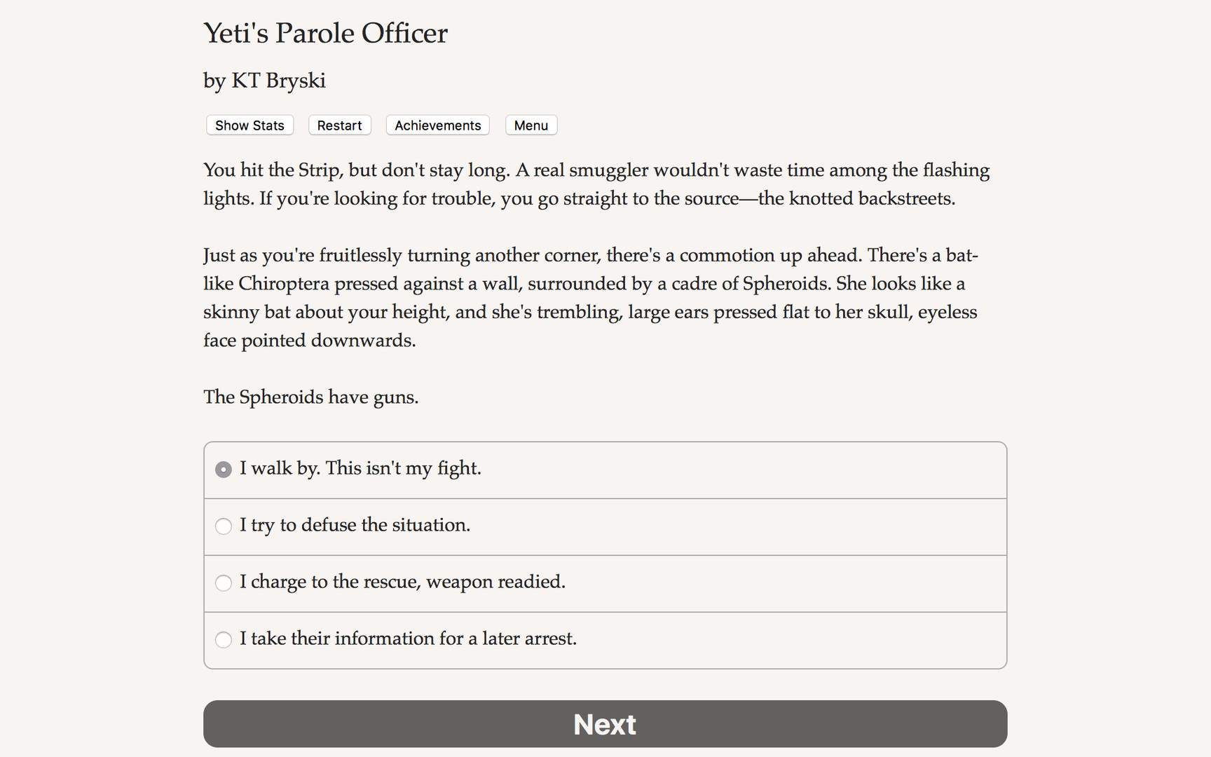 Yeti's Parole Officer official in-game screenshot 1