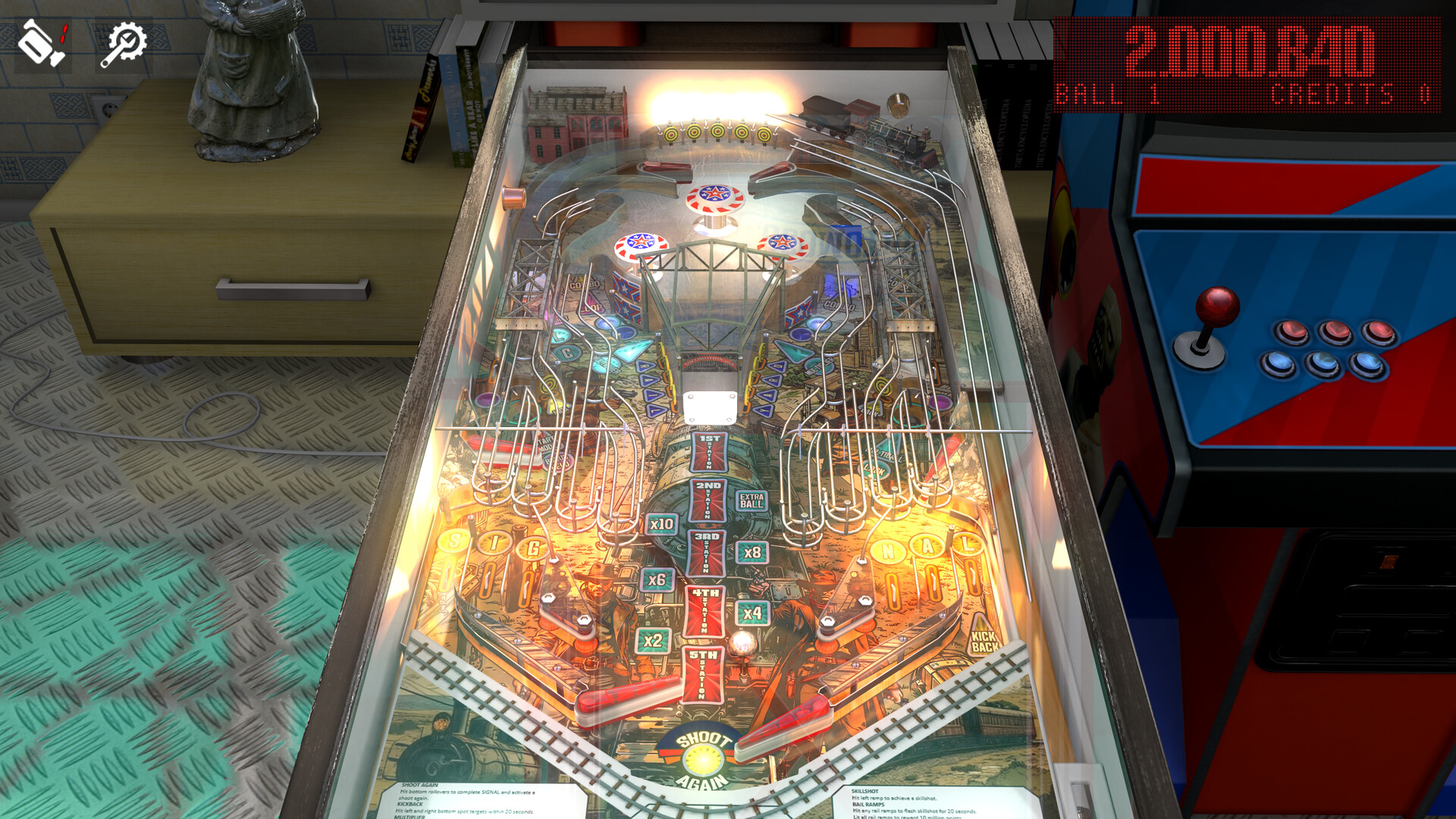 Zaccaria Pinball - Locomotion 2018 Table official in-game screenshot 1
