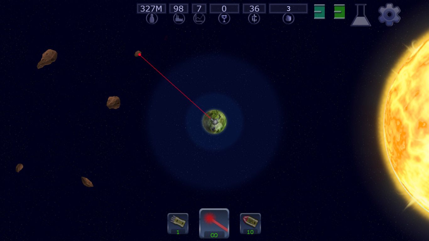 Asteroid Deflector XL official in-game screenshot 1