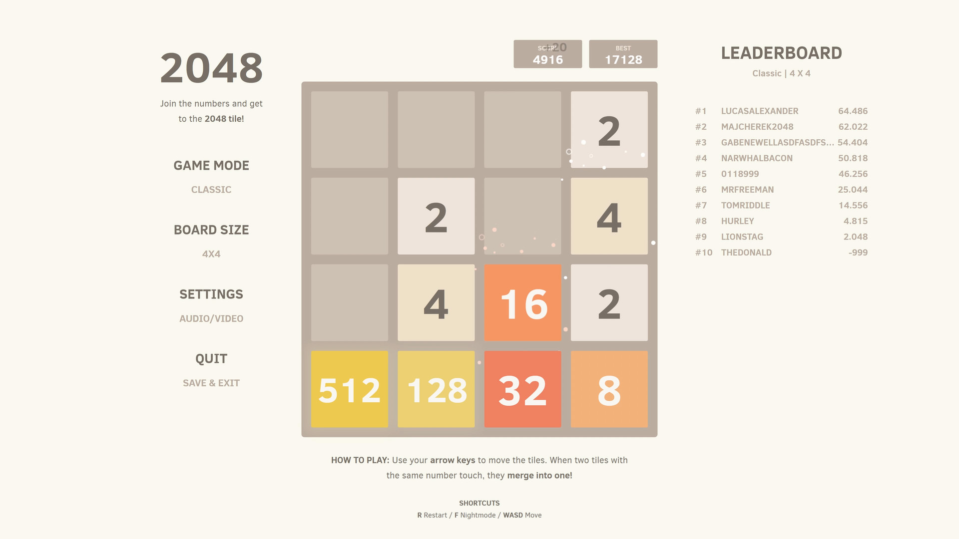 2048 official in-game screenshot 1